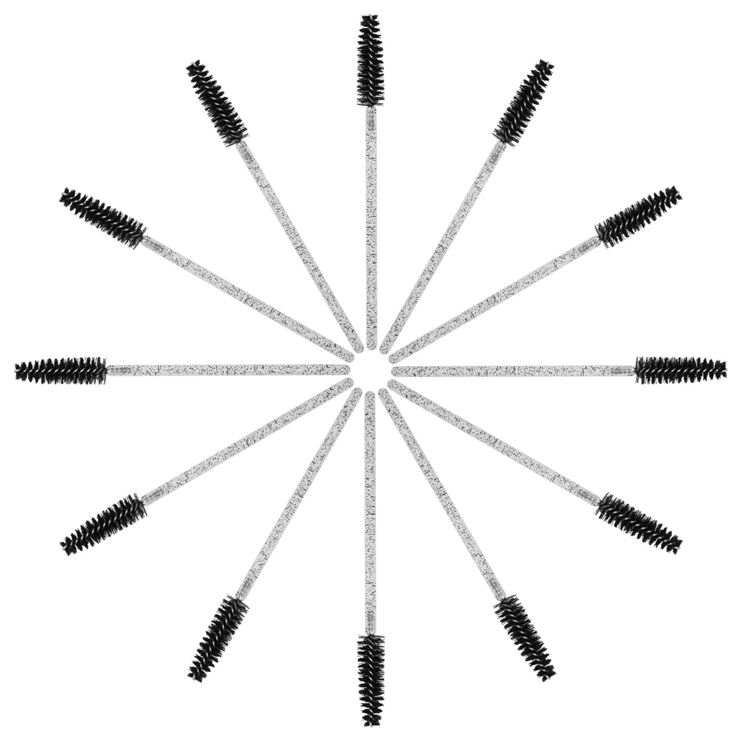 100PCS Disposable Eyelash Brush, Mascara Wands Makeup Brushes Applicators Kits for Eyelash Extensions and Eyebrow Brush with Container (Black)